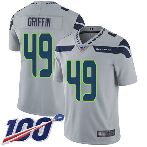 Seattle Seahawks Limited Grey Men Shaquem Griffin Alternate Jersey NFL Football #49 100th Season Vapor Untouchable->seattle seahawks->NFL Jersey